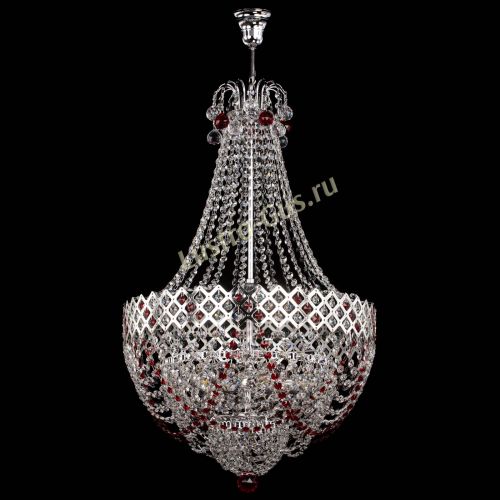 Люстра Корона №5 с подвесом Красная в Сочи Гусь Хрустальный