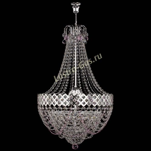 Люстра Корона №5 с подвесом Розовая в Сочи Гусь Хрустальный