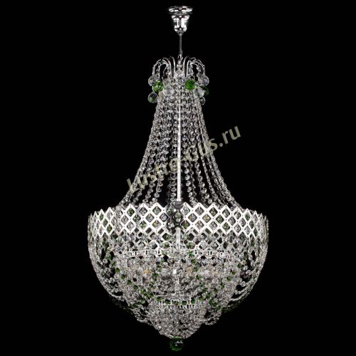 Люстра Корона №5 с подвесом Зеленая в Сочи Гусь Хрустальный