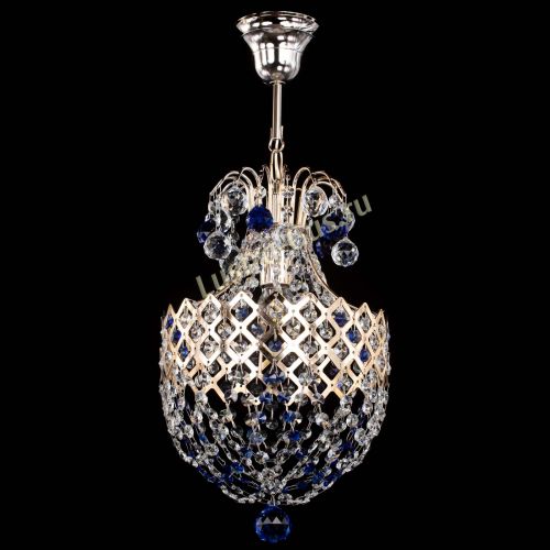 Люстра Корона №6 синяя в Сочи Гусь Хрустальный