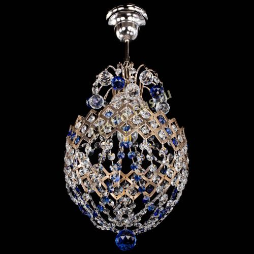 Люстра Корона №6 синяя в Сочи Гусь Хрустальный