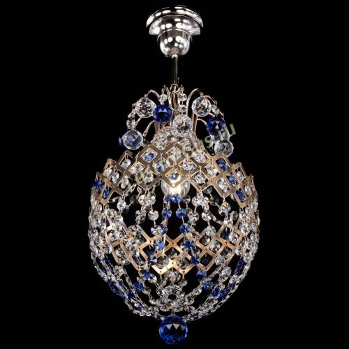 Люстра Корона №6 синяя в Сочи Гусь Хрустальный