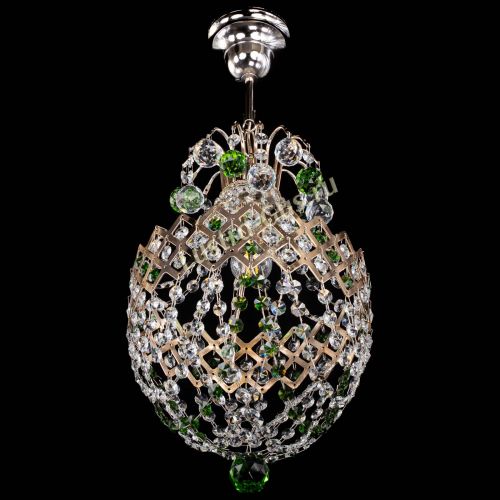 Люстра Корона №6 зеленая в Сочи Гусь Хрустальный