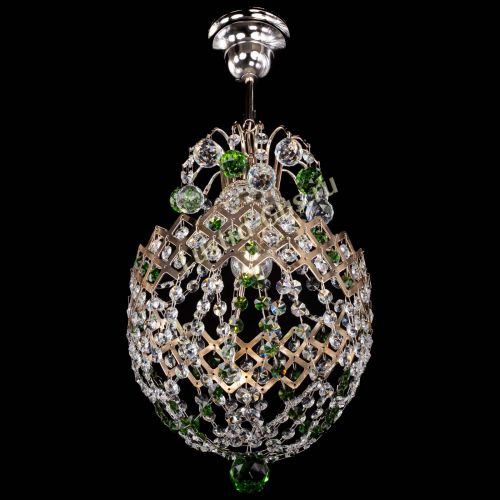 Люстра Корона №6 зеленая в Сочи Гусь Хрустальный