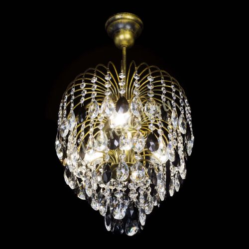 Люстра Лора №3 под бронзу черная в Сочи Гусь Хрустальный
