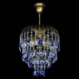 Люстра Лора №3 под бронзу синяя в Сочи