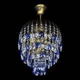 Люстра Лора №3 под бронзу синяя в Сочи