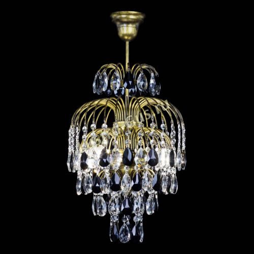 Люстра Лора №3 журавлик Черная под бронзу в Сочи Гусь Хрустальный