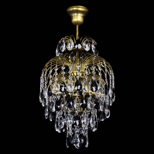 Люстра Лора №3 журавлик Черная под бронзу в Сочи Гусь Хрустальный