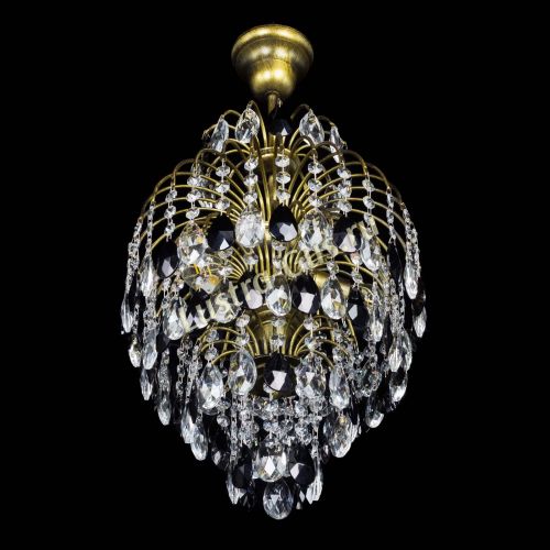 Люстра Лора №3 журавлик Черная под бронзу в Сочи Гусь Хрустальный