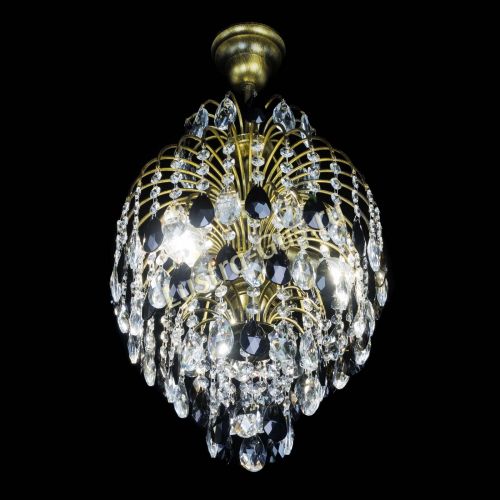 Люстра Лора №3 журавлик Черная под бронзу в Сочи Гусь Хрустальный