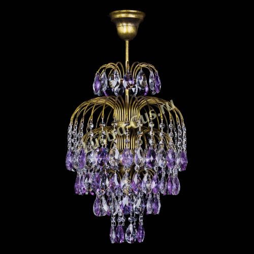 Люстра Лора №3 журавлик Фиолетовая под бронзу в Сочи Гусь Хрустальный