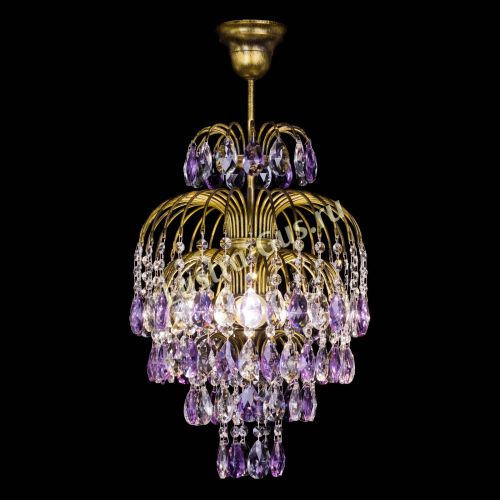 Люстра Лора №3 журавлик Фиолетовая под бронзу в Сочи Гусь Хрустальный