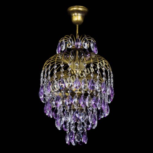 Люстра Лора №3 журавлик Фиолетовая под бронзу в Сочи Гусь Хрустальный