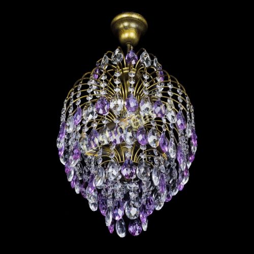 Люстра Лора №3 журавлик Фиолетовая под бронзу в Сочи Гусь Хрустальный