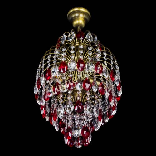 Люстра Лора №3 журавлик Красная под бронзу в Сочи Гусь Хрустальный