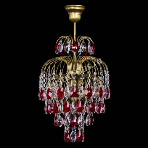 Люстра Лора №3 журавлик Красная под бронзу в Сочи Гусь Хрустальный