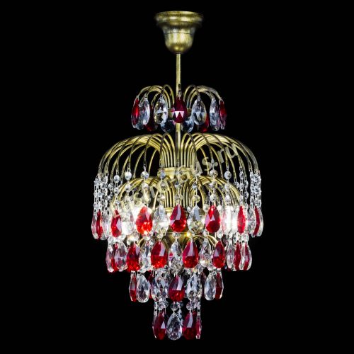 Люстра Лора №3 журавлик Красная под бронзу в Сочи Гусь Хрустальный