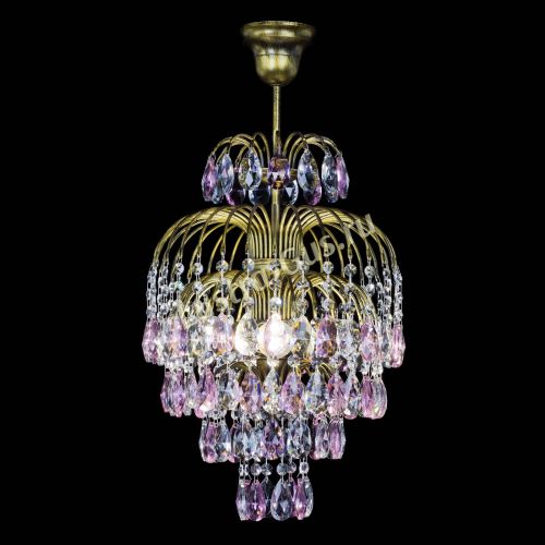 Люстра Лора №3 журавлик Розовая под бронзу в Сочи Гусь Хрустальный