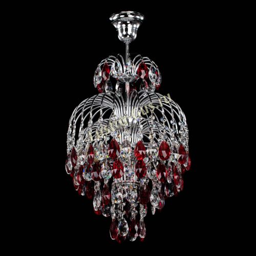 Люстра Лора №3 журавлик красная в Сочи Гусь Хрустальный
