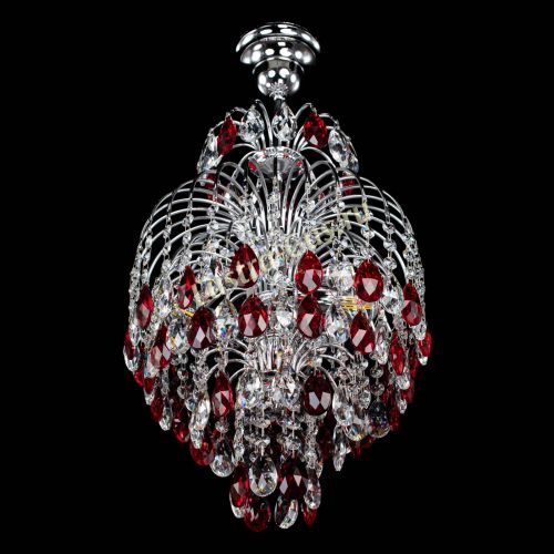 Люстра Лора №3 журавлик красная в Сочи Гусь Хрустальный