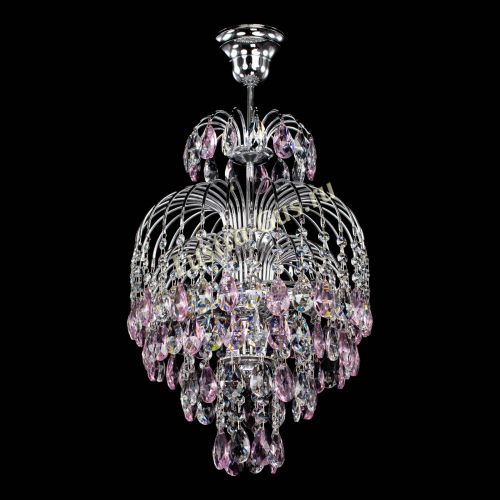 Люстра Лора №3 журавлик розовая в Сочи Гусь Хрустальный