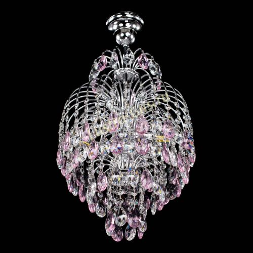 Люстра Лора №3 журавлик розовая в Сочи Гусь Хрустальный