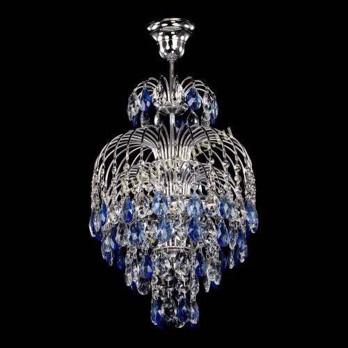 Люстра Лора №3 журавлик синяя в Сочи Гусь Хрустальный