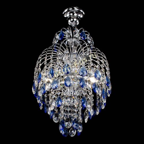 Люстра Лора №3 журавлик синяя в Сочи Гусь Хрустальный