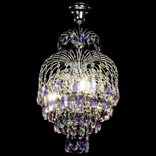 Люстра Лора №3 журавлик сиреневая в Сочи Гусь Хрустальный