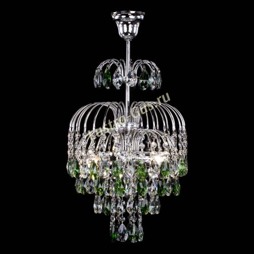 Люстра Лора №3 журавлик зеленая в Сочи Гусь Хрустальный