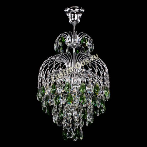 Люстра Лора №3 журавлик зеленая в Сочи Гусь Хрустальный