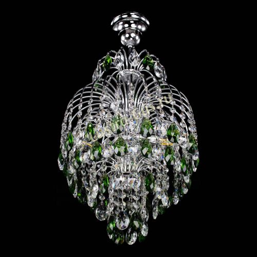 Люстра Лора №3 журавлик зеленая в Сочи Гусь Хрустальный