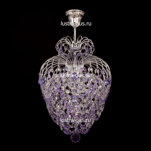 Люстра Лора оптикон сиреневая в Сочи Гусь Хрустальный