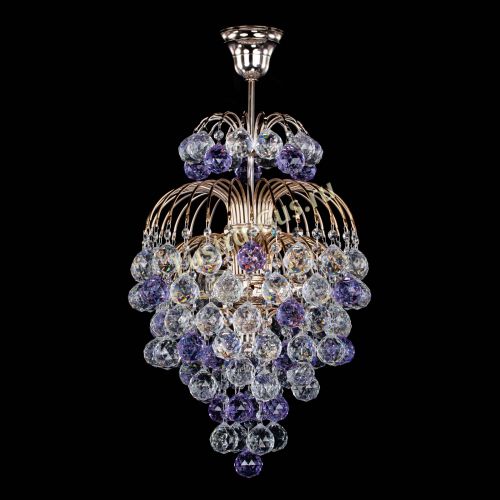 Люстра Лора Шар 40 фиолетовая в Сочи Гусь Хрустальный