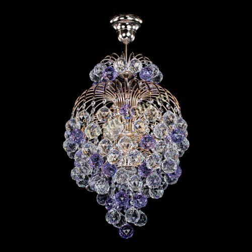 Люстра Лора Шар 40 фиолетовая в Сочи Гусь Хрустальный