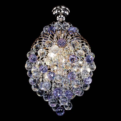 Люстра Лора Шар 40 фиолетовая в Сочи Гусь Хрустальный