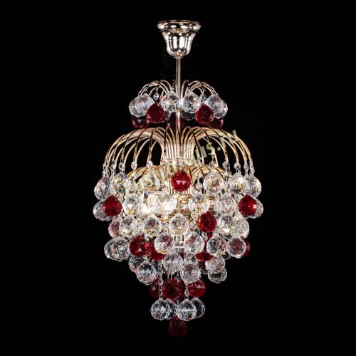 Люстра Лора Шар 40 красная в Сочи Гусь Хрустальный