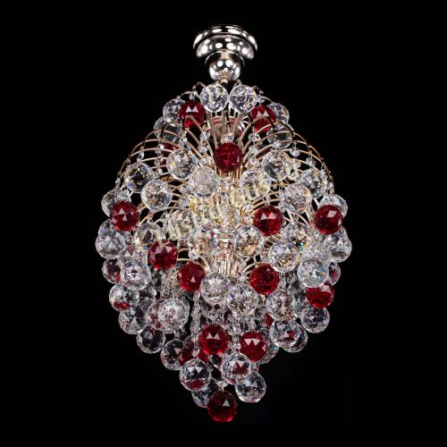 Люстра Лора Шар 40 красная в Сочи Гусь Хрустальный