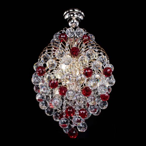 Люстра Лора Шар 40 красная в Сочи Гусь Хрустальный