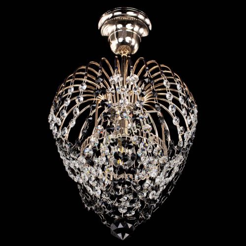 Люстра Малинка обтикон черная в Сочи Гусь Хрустальный