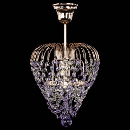 Люстра Малинка обтикон фиолетовая в Сочи Гусь Хрустальный
