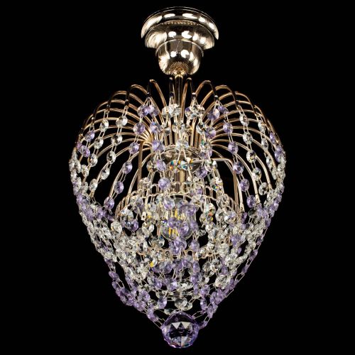Люстра Малинка обтикон фиолетовая в Сочи Гусь Хрустальный