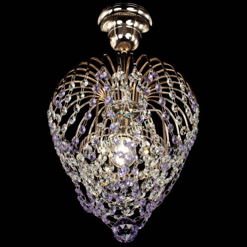 Люстра Малинка обтикон фиолетовая в Сочи Гусь Хрустальный