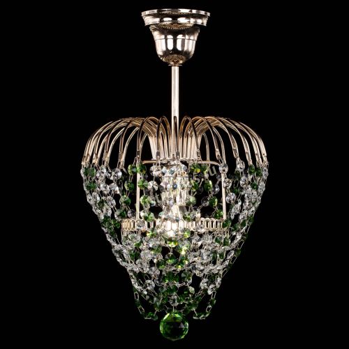 Люстра Малинка обтикон зеленая в Сочи Гусь Хрустальный