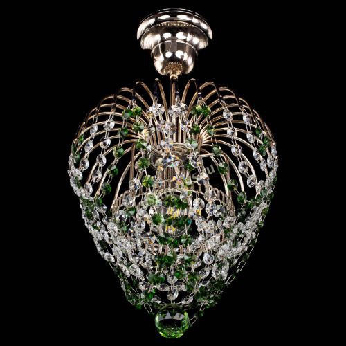 Люстра Малинка обтикон зеленая в Сочи Гусь Хрустальный
