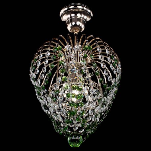 Люстра Малинка обтикон зеленая в Сочи Гусь Хрустальный