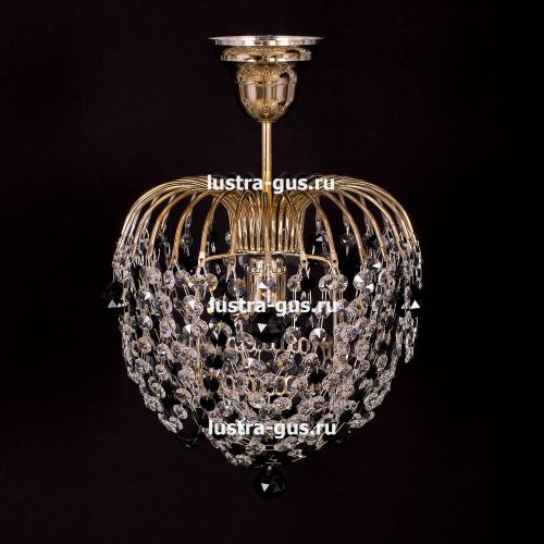 Люстра Малинка шар черная в Сочи Гусь Хрустальный