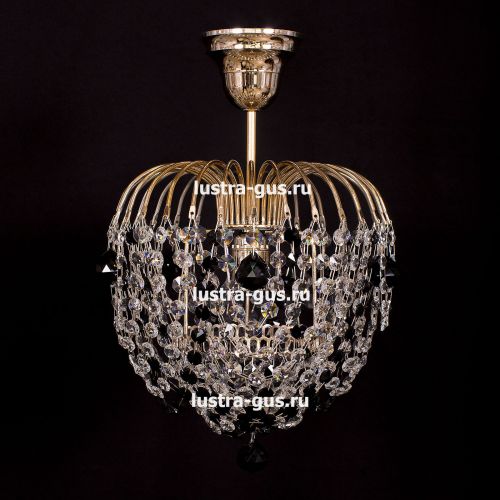 Люстра Малинка шар черная в Сочи Гусь Хрустальный
