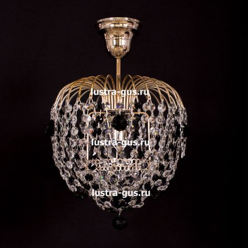 Люстра Малинка шар черная в Сочи Гусь Хрустальный